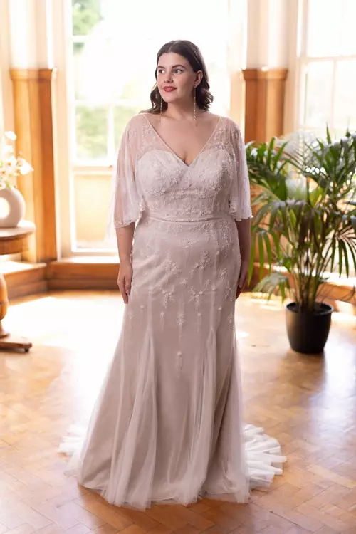 Phoenix TC W450 Vintage Beaded Soft Tulle Wedding Dress True